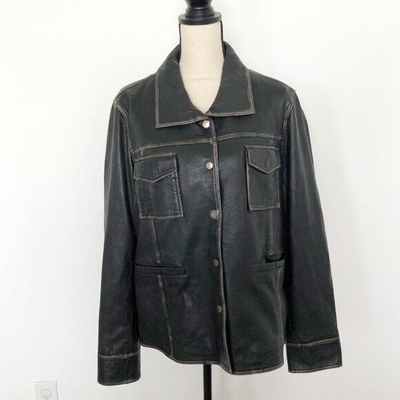 HOBO Brown Genuine Soft Leather Jacket New Without Tags NWOT Womens XL - Picture 1 of 11